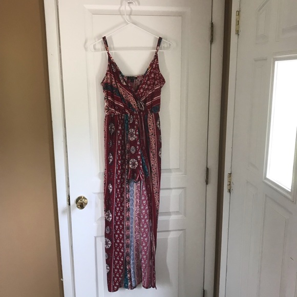 AS U WISH: GEOMETRIC PATTERN FLOWING ROMPER - Picture 4 of 8